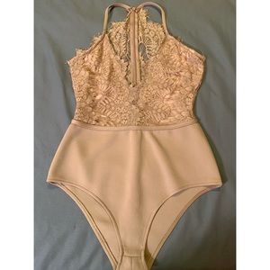 Rare London Lace Nude Body Suit